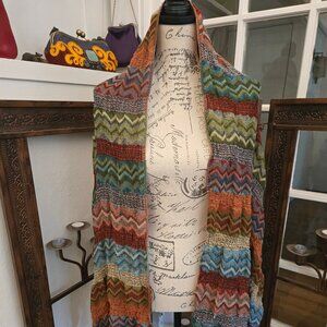 Chevron Scarf with Fringe